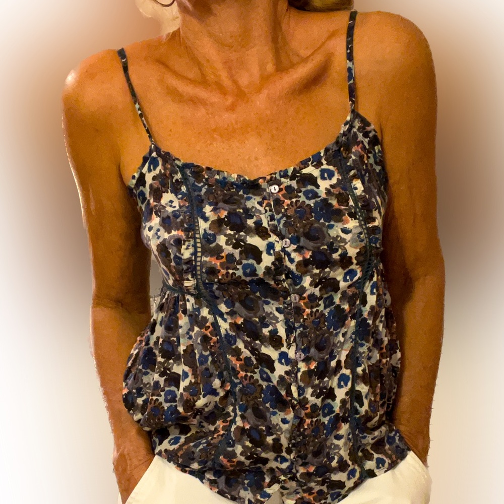 American eagle spaghetti strap baby doll button up top size s